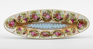 Royal Vienna Porcelain Courting Scene Trinket Dish