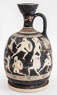 Ancient Greek Manner Painted Pottery Vase