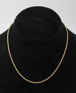 Vintage 14K Yellow Gold Snake Chain Necklace