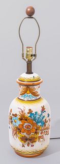 Portuguese Glazed Ceramic Table Lamp