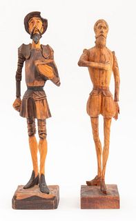Carved Wood Don Quixote Sculpture, 2