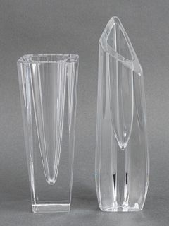 Baccarat & Orrefors Crystal Glass Vases, 2