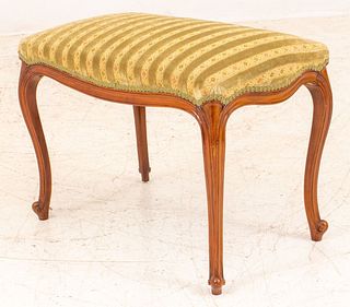 French Louis XV Style Upholstered Piano Bench