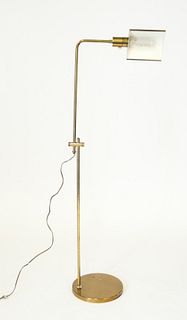 Mid-Century Brass Adjustable Floor Lamp