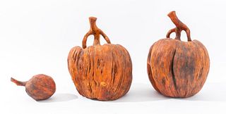 Japanese Group of Polychrome Gourd Sculptures
