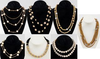 Vintage European Couture Jewelry Necklaces, 6