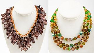 Vintage MCM Italian Art Glass Necklaces, 2