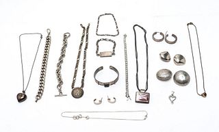 Sterling Silver Necklaces, Earrings, Bracelets, 17