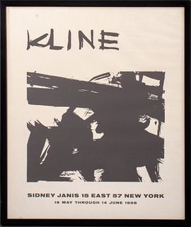 Franz Kline at Sidney Janis Exhibition Poster 1958