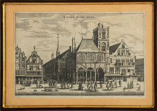 "T' Oude Stadt Huys" Engraving