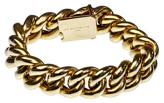 A E Betteridge 18k Yellow Gold Link Bracelet
