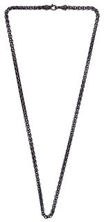 David Yurman Sterling Silver and 14k Gold Necklace