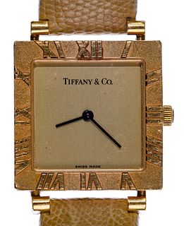 Tiffany & Co 'Atlas' 18k Yellow Gold Case Wristwatch