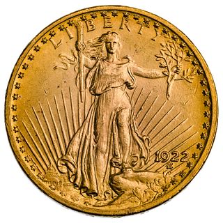 1922 $20 Gold Unc. Details