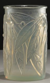 R. Lalique 'Laurier' Crystal Vase