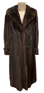 Classic 1920s MARSHALL FIELDS Full Length Mink Coat