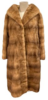 Vintage 1950s Mink Full Length Fur Coat
