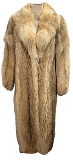 1980s Canadian Fox Fur Full Length Coat