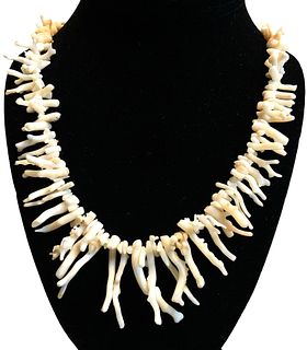 Vintage Angel Skin Coral Necklace 