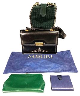 MISURI, LORD & TAYLOR  Deadstock Italian Leather and Suede Purse and Wallets 
