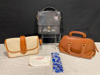 Collection Vintage Leather COACH, DOONEY & BOURKE Purses and Silk Ascot 