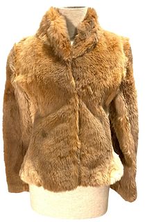 Vintage Kangaroo Fur Mid Length Coat