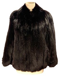 Classic Dark Mink Mid Length Fur Coat 