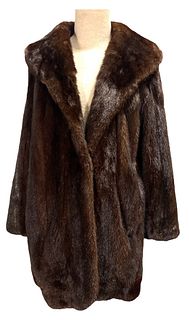Vintage HINSDALE FURRIERS Mid Length Mink Fur Coat