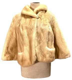 Vintage MARSHALL FIELDS White Mink Fur Coat