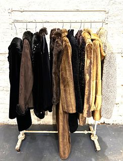 Collection of Faux Fur Coats CALVIN KLEIN JONES NEW YORK MARVIN RICHARDS