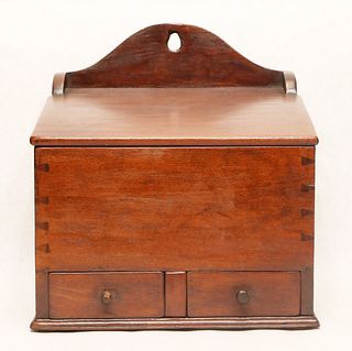 Pennsylvania walnut salt box with drawers