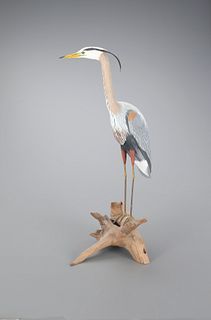 Great Blue Heron with Turned Head by Wendell Gilley (1904-1983)