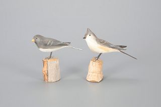 Junco and Tufted Titmouse by Peter Peltz (1915-2001)