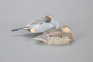 Miniature Sleeping Pintail Pair by Ed Snyder (1928-2011)