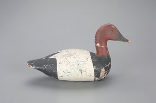 High-Head Canvasback Decoy by Capt. Ed Phillips (1901-1964)