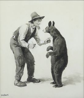 Arthur Burdett Frost (1851-1928), Hen Talking to the Bear