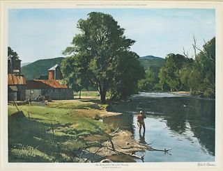 Ogden M. Pleissner (1905-1983), The Battenkill at Benedict's Crossing
