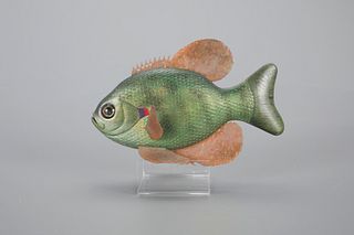 The "Hooked On Fish" Green Sunfish Decoy by Harold E. "Rick" Rickert (1923-1990)