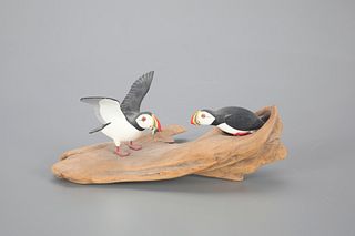 Miniature Puffins by D.G. Mills