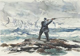 Chet Reneson (b. 1934), Surfcasting