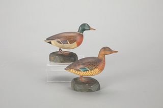 Miniature Mallard Pair by Albert J. Dittman (1884-1974)