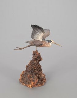 Miniature Great Blue Heron by Russ P. Burr (1887-1955)