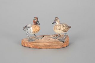 Miniature Green-Winged Teal Pair by Harry M. Vreeland (1908-1982)