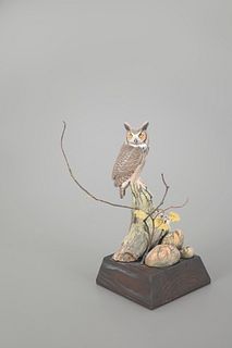 Miniature Great-Horned Owl by Gary Eigenberger (b. 1960)