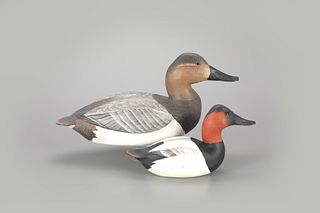 Full-Size Hen and Miniature Drake Canvasback by James "Corb" Reed (1897-1987)