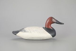Canvasback Drake Decoy by James A. "Jim" Currier (1886-1969)