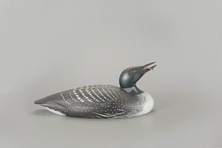 Loon with Brook Trout by Keith Mueller (b. 1956)
