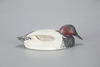 Tucked-Head Canvasback Decoy by The Ward Brothers