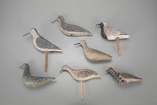 Seven Shorebird Decoys 
