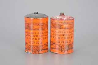 Two Round Imperial Powder Tins